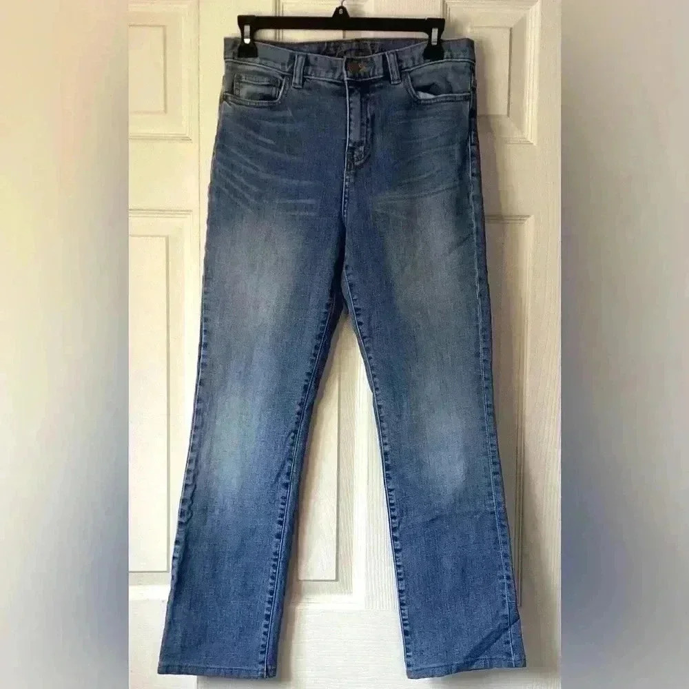 Lauren Jeans Co. Ralph Lauren Women's Blue Classic Straight Basic Denim Size 6